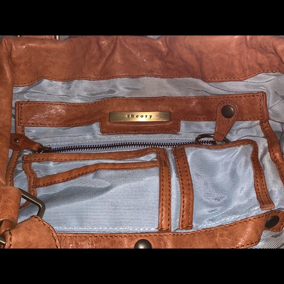 NEW - THEORY Leather Satchel/Hobo Handbag - Picture 9 of 12